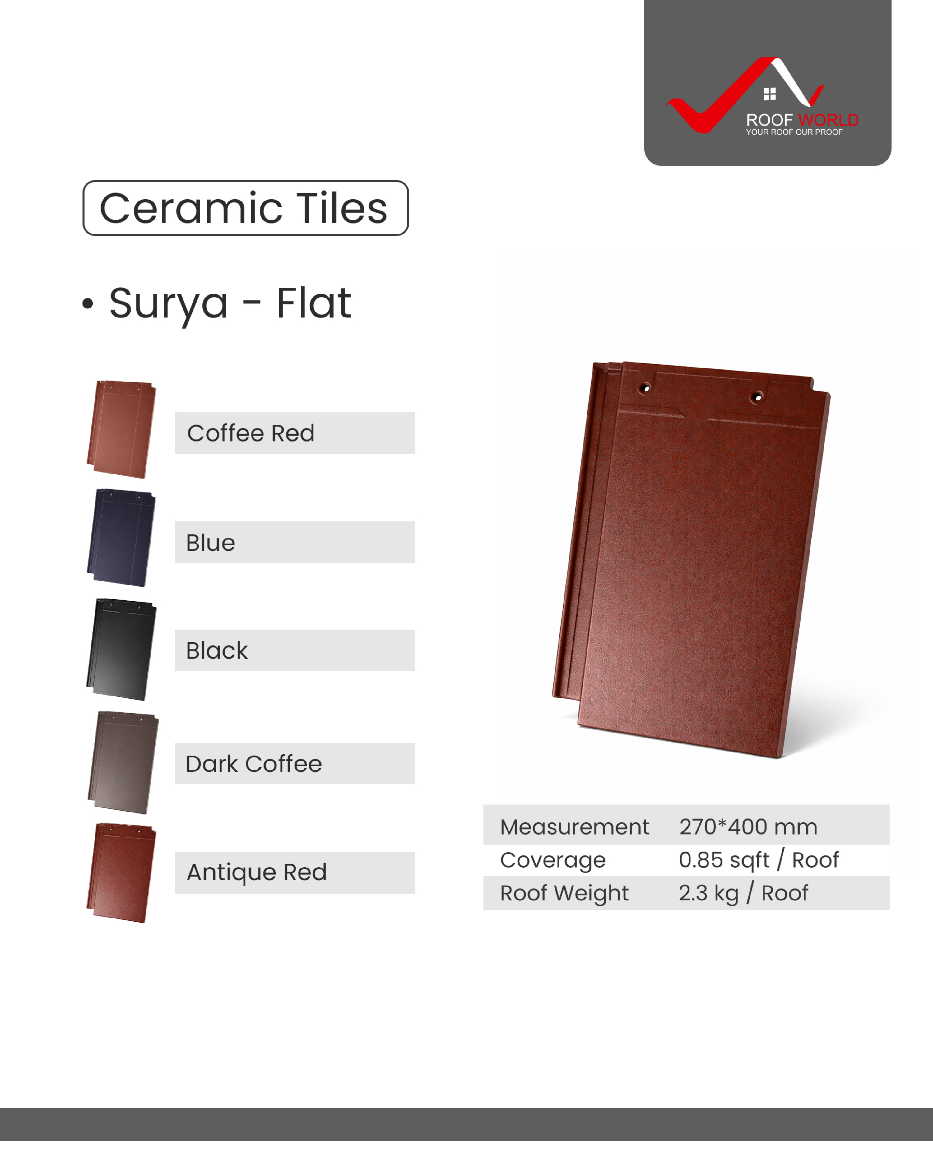 Surya Flat ceramic tile